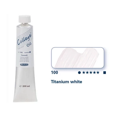 Olejová farba Schmincke College, 200 ml - 100, titanium white