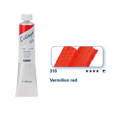 Olejová farba Schmincke College, 200 ml - 310, vermilion red