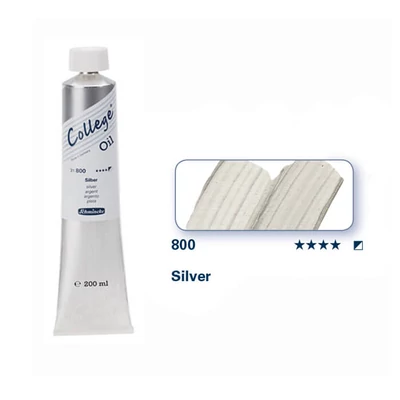 Olejová farba Schmincke College, 200 ml - 800, silver