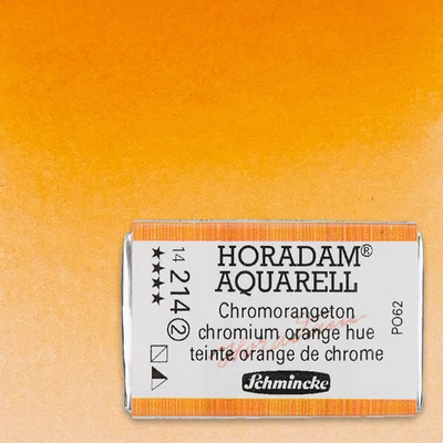 Akvarelová farba Schmincke Horadam, 1/1 v celej panvičke - 214, chromium orange hue