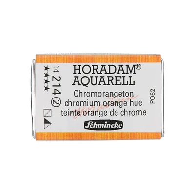 Akvarelová farba Schmincke Horadam, 1/1 v celej panvičke - 214, chromium orange hue