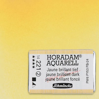 Akvarelová farba Schmincke Horadam, 1/1 v celej panvičke- 221, jaune brilliant dark