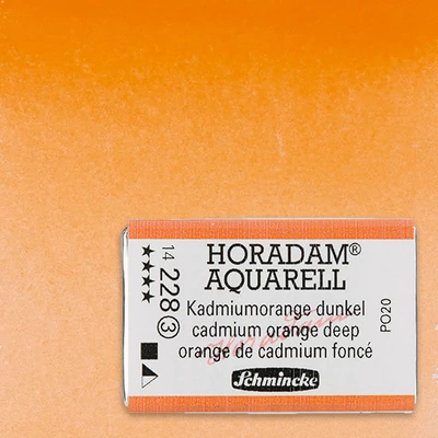 Akvarelová farba Schmincke Horadam, 1/1 v celej panvičke - 228, cadmium orange deep