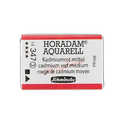 Akvarelová farba Schmincke Horadam, 1/1 v celej panvičke - 347, cadmium red medium