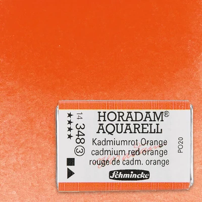 Akvarelová farba Schmincke Horadam, 1/1 v celej panvičke - 348, cadmium red orange