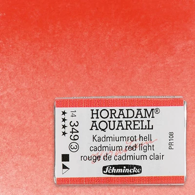 Akvarelová farba Schmincke Horadam, 1/1 v celej panvičke - 349, cadmium red light