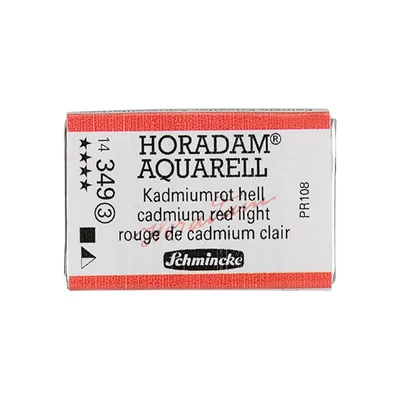 Akvarelová farba Schmincke Horadam, 1/1 v celej panvičke - 349, cadmium red light
