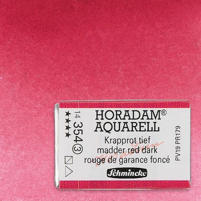 Akvarelová farba Schmincke Horadam, 1/1 v celej panvičke - 354, madder red dark