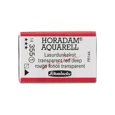 Akvarelová farba Schmincke Horadam, 1/1 v panvičke - 355, transparent red deep