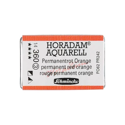 Akvarelová farba Schmincke Horadam, 1/1 v celej panvičke - 360, permanent red orange