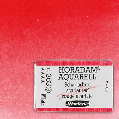 Akvarelová farba Schmincke Horadam, 1/1 v celej panvičke - 363, scarlet red