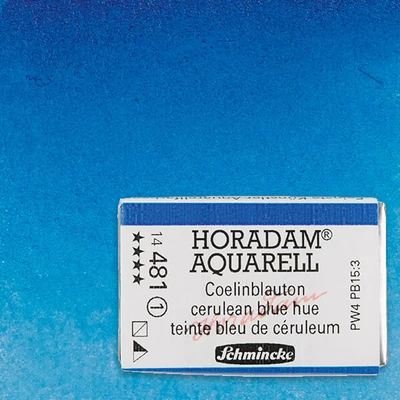 Akvarelová farba Schmincke Horadam, 1/1 v celej panvičke - 481, cerulean blue hue
