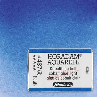 Akvarelová farba Schmincke Horadam, 1/1 v celej panvičke - 487, cobalt blue light