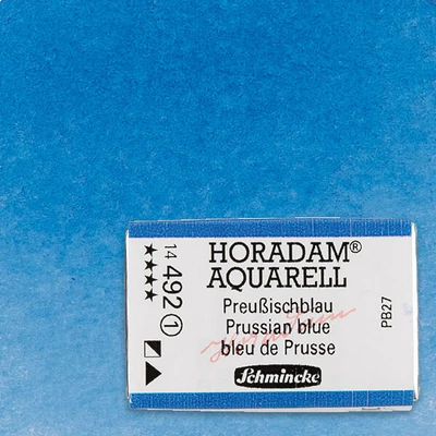 Akvarelová farba Schmincke Horadam, 1/1 v celej panvičke - 492, prussian blue