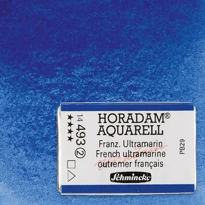 Akvarelová farba Schmincke Horadam, 1/1 v panvičke, granulačná - 493, french ultramarine