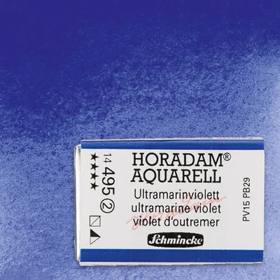 Akvarelová farba Schmincke Horadam, 1/1 v celej panvičke, granulačná - 495, ultramarine violet