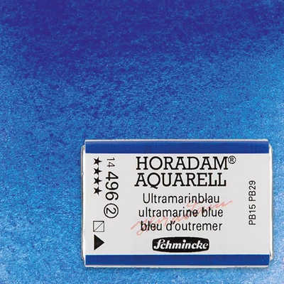 Akvarelová farba Schmincke Horadam, 1/1 v celej panvičke - 496, ultramarine blue