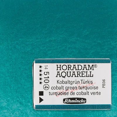 Akvarelová farba Schmincke Horadam, 1/1 v celej panvičke, granulačná - 510, cobalt green turquoise
