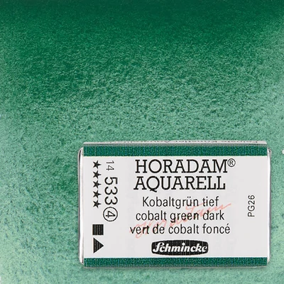 Akvarelová farba Schmincke Horadam, 1/1 v celej panvičke, granulačná - 533, cobalt green dark