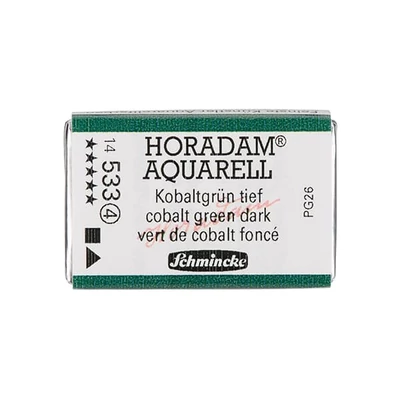 Akvarelová farba Schmincke Horadam, 1/1 v celej panvičke, granulačná - 533, cobalt green dark