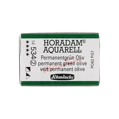 Akvarelová farba Schmincke Horadam, 1/1 v celej panvičke - 534, permanent green olive