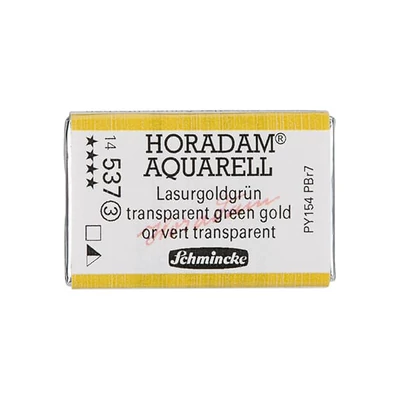 Akvarelová farba Schmincke Horadam, 1/1 v panvičke - 537, transparent green gold