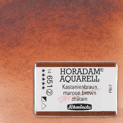 Akvarelová farba Schmincke Horadam, 1/1 v panvičke, granulačná - 651, maroon brown