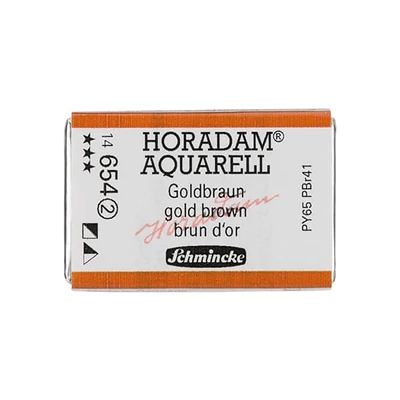 Akvarelová farba Schmincke Horadam, 1/1 v celej panvičke - 654, gold brown