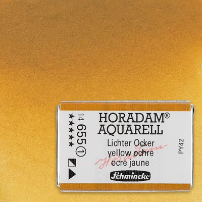 Akvarelová farba Schmincke Horadam, 1/1 v celej panvičke - 655, yellow ochre