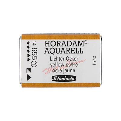 Akvarelová farba Schmincke Horadam, 1/1 v celej panvičke - 655, yellow ochre