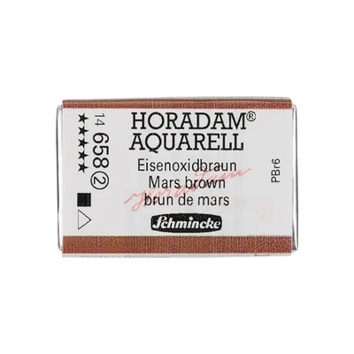 Akvarelová farba Schmincke Horadam, 1/1 v panvičke, 1/1 hodvábna, zrnitosť - 658, mars brown