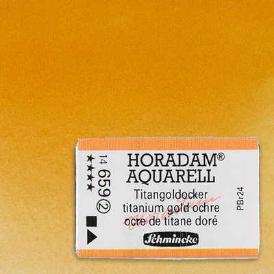 Akvarelová farba Schmincke Horadam, 1/1 v celej panvičke - 659, titanium gold ochre