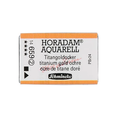 Akvarelová farba Schmincke Horadam, 1/1 v celej panvičke - 659, titanium gold ochre