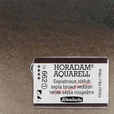 Akvarelová farba Schmincke Horadam, 1/1 v celej panvičke - 662, sepia brown reddish