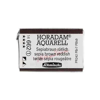 Akvarelová farba Schmincke Horadam, 1/1 v celej panvičke - 662, sepia brown reddish