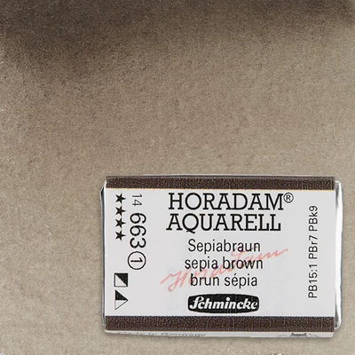 Akvarelová farba Schmincke Horadam, 1/1 v celej panvičke - 663, sepia brown