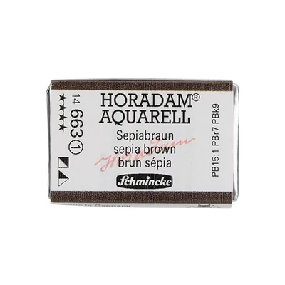 Akvarelová farba Schmincke Horadam, 1/1 v celej panvičke - 663, sepia brown