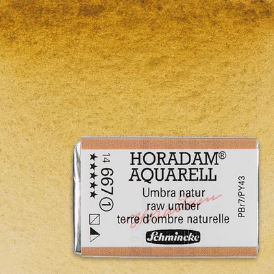 Akvarelová farba Schmincke Horadam, 1/1 v celej panvičke, granulačná - 667, raw umber
