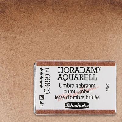Akvarelová farba Schmincke Horadam, 1/1 v celej panvičke - 668, burnt umber