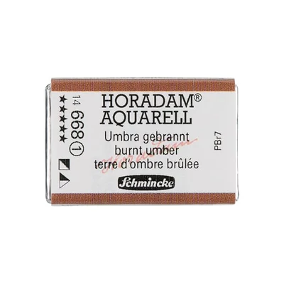 Akvarelová farba Schmincke Horadam, 1/1 v celej panvičke - 668, burnt umber