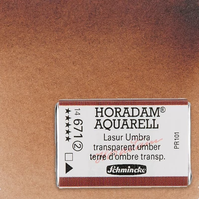 Akvarelová farba Schmincke Horadam, 1/1 v panvičke - 671, transparent umber