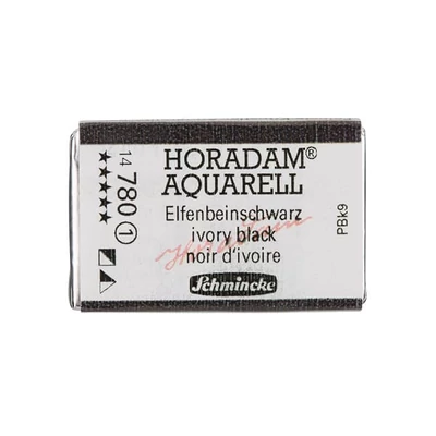 Akvarelová farba Schmincke Horadam, 1/1 v celej panvičke - 780, ivory black