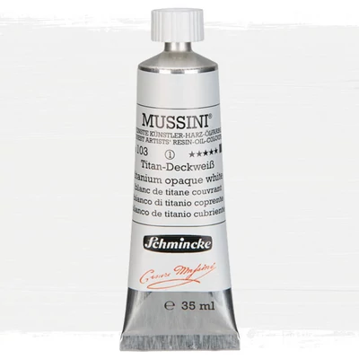 Olejová farba Schmincke Mussini, 35 ml - 103, titanium opaque white