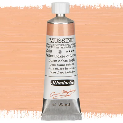 Olejová farba Schmincke Mussini, 35 ml - 206, burnt ochre light