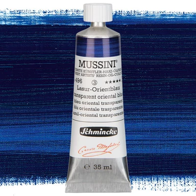Olejová farba Schmincke Mussini, 35 ml - 496, translucent oriental blue
