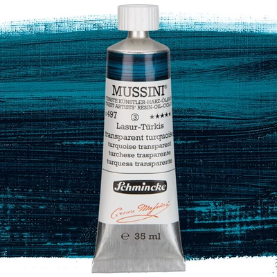 Olejová farba Schmincke Mussini, 35 ml - 497, translucent turquoise