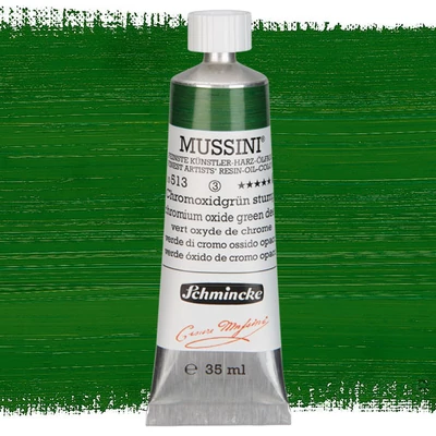 Olejová farba Schmincke Mussini, 35 ml - 513, chromium oxide green deep