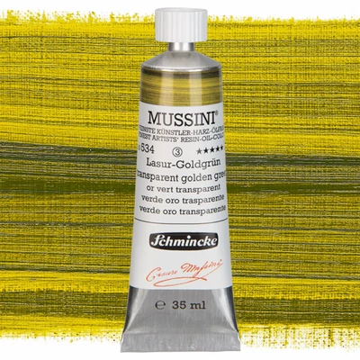 Olejová farba Schmincke Mussini, 35 ml - 534, translucent golden green