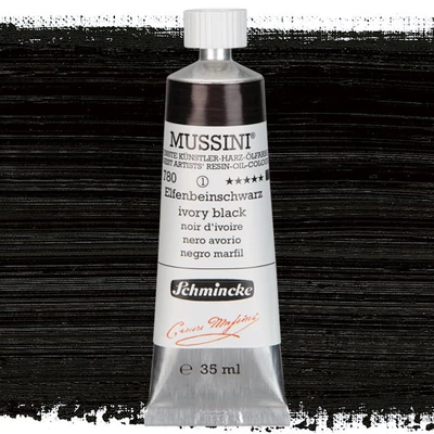 Olejová farba Schmincke Mussini, 35 ml - 780, ivory black