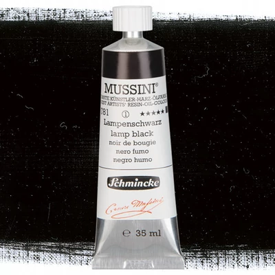 Olejová farba Schmincke Mussini, 35 ml - 781, lamp black